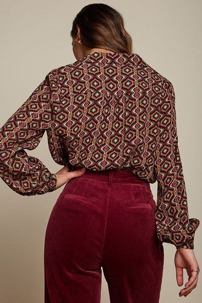 Tex Blouse Hotspot Beaujolais Red