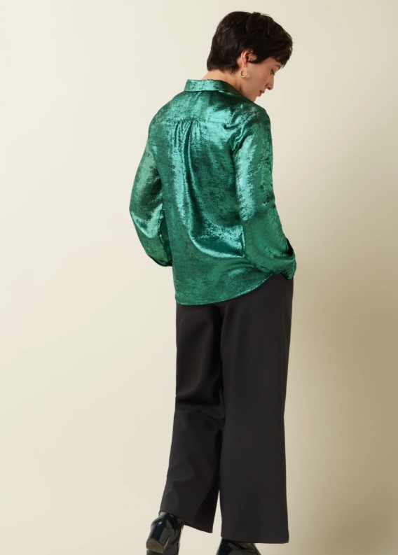 Maisie Blouse Flambe Silver Green