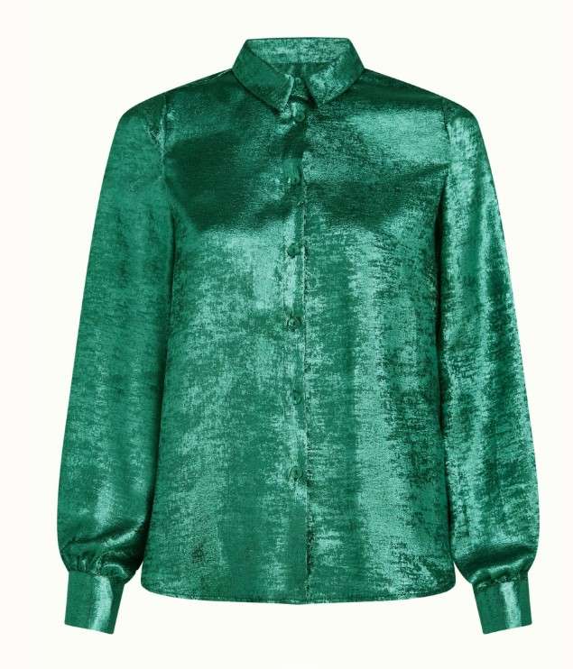 Maisie Blouse Flambe Silver Green