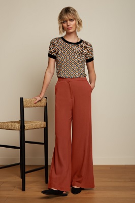Peppa Pants Woven Crepe Sienna Red