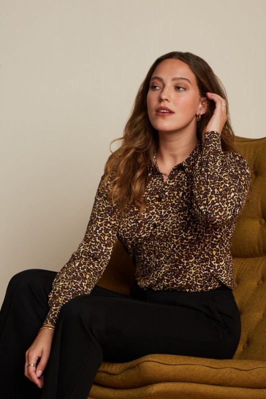 Carina Blouse Hustle Rocky Brown