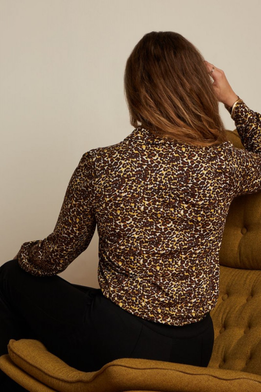 Carina Blouse Hustle Rocky Brown
